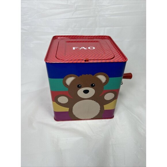 FAO Schwarz Jack In The Box 2011 Musical Tin Pop-Up Toy Soldier Bear C1 - Picture 6 of 9
